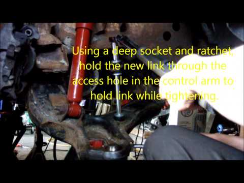 Stabilizer/sway bar bushing and link tightening process