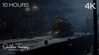 FROST STATION | Deep Immersive Wind & Textured Blowing Snow | RELAX | STUDY | SLEEP | 10 Hours