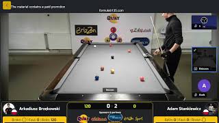 Adam Stankiewicz vs Arkadiusz Brzękowski - Formulab135 9ball - race to 3