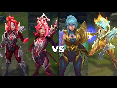 Broken Covenant Riven vs Dawnbringer Riven Skin Legendary Comparison | League of Legends