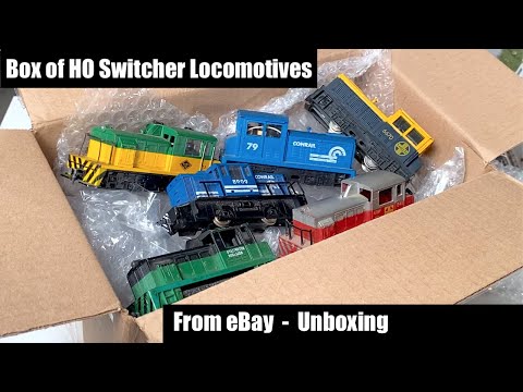 Box of Vintage Ho Switcher Locomotives from eBay