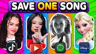 Download lagu TIKTOK VIRAL vs YOUTUBE VIRAL vs SPOTIFY HITS vs DISNEY SONGS 🎶 SAVE ONE SONG | MUSIC QUIZ 2026 mp3