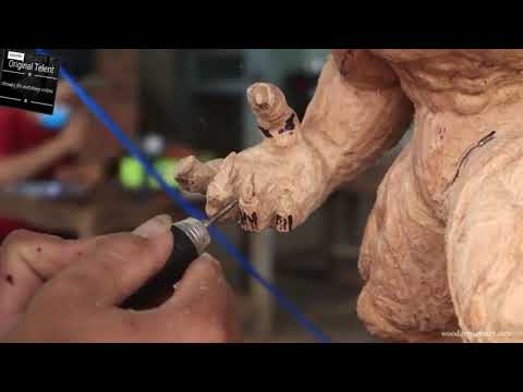 Amazing Man Making Amazing Venom By Wood Carving | #ShortsCarving VENOM out of Wood  Skill Technique