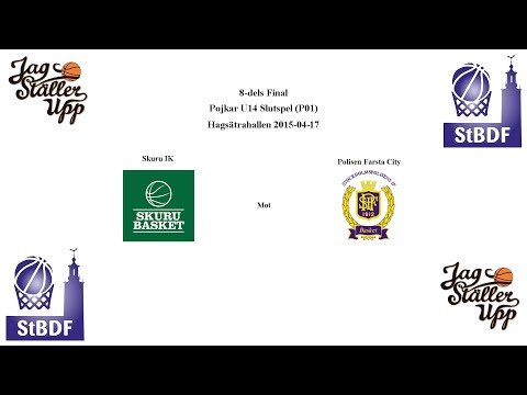 Skuru Basket (P01) mot Polisen Basket - 8-dels final SBC - 2015-04-17