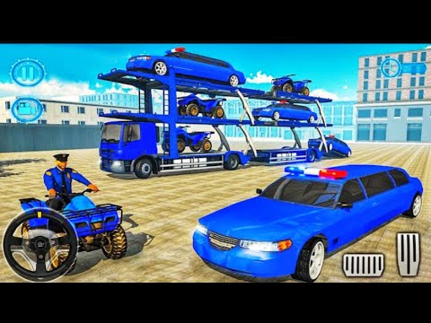 Transporting Police Vehicles in Cargo Ship - Police Car Transporter Simulator - Android Gameplay