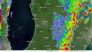 KGRR Reflectivity June 10th 2020 135 pm EDT to 400 pm EDT