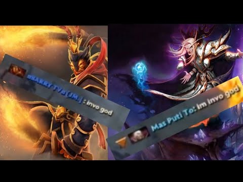 Ember spirit vs invoker god mid..10k IQ(ez mid, ez win)....