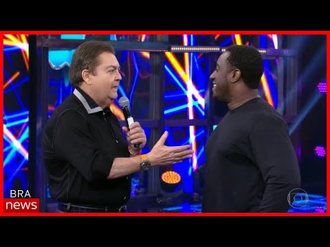 Faustão anuncia que cinegrafista foi promovido e o faz chorar ao vivo