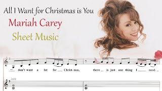 All I Want For Christmas is Yoou by Mariah Carey Sheet Music HQ 720PX