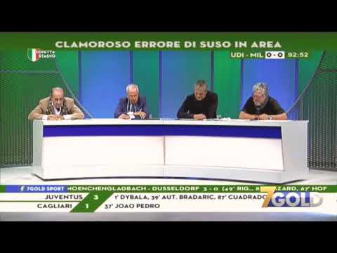 Crudeli impazzisce al gol di Romagnoli al 97’. Udinese- Milan 0-1