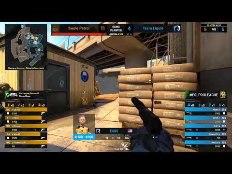Team Liquid vs Swole Patrol (Overpass - Map2) Match Recap ESL Pro League Season 11 Highlights - CSGO
