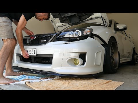 08-14 Subaru WRX/STi Front Bumper Removal & Fog Light Covers Install Vlog
