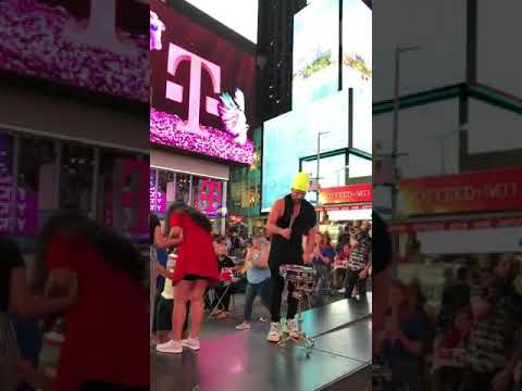 Busking in Times Square