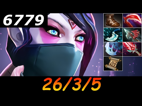 Dota 2 Templar Assassin 6779 MMR 26/3/5 (Kills/Deaths/Assists) Ranked Full Gameplay