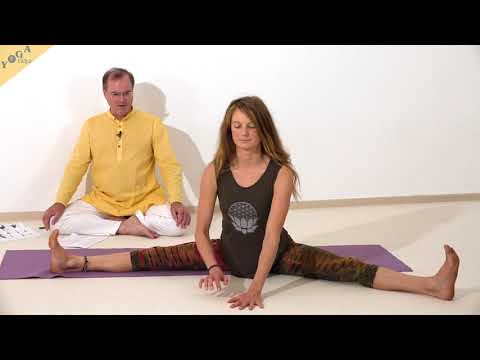 Sitzende Grätsche mit Armen vorne - Yoga Asana Lexikon