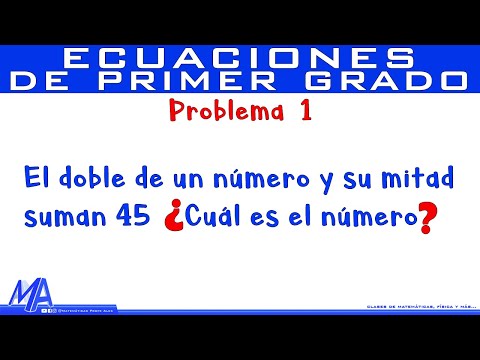 Solving problems with first-degree equations | Example 1