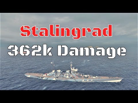 Stalingrad T10 Soviet Cruiser | 362k Damage | World of Warships