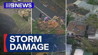 Download lagu Wild storm destruction across South East Queensland | 9 News Australia mp3