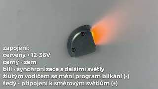 Rohové výstražné LED svetlo na plošiny, 12-36V, 4x1,5W, oranžové