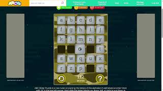 ABC SLIDER PUZZLE(Camo)- ABCya! Play by 4 years old boy help by elder