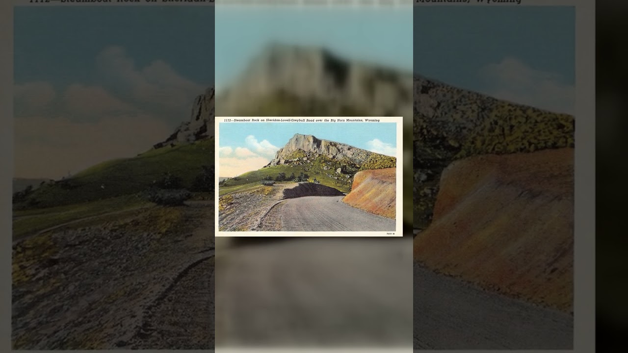 Sanborn Souvenir Co. Linen Postcard, Steamboat Rock, Wyoming, 1930s Video