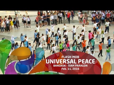 FLASH MOB in THAILAND - UNIVERSAL PEACE - IFLC 2016 - Siam Paragon, Siam Center