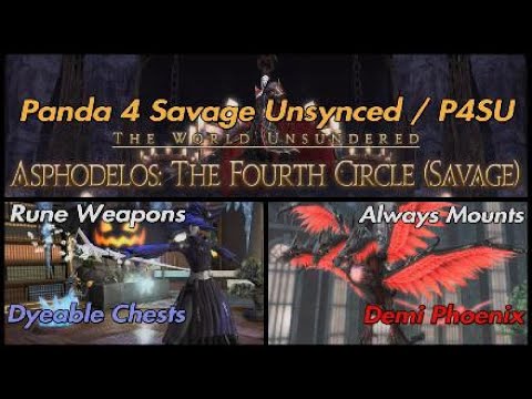 FFXIV: Panda Four Savage Unsynced P4SU Mount Farm - (Pandaemonium Asphodelos: Circle Four Hesperos)