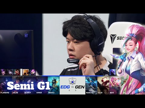 EDG vs GEN - Game 1 | Semi Finals S11 LoL Worlds 2021 | Edward Gaming vs Gen.G - G1 full game