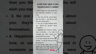 These 6 Truths Will Change How You See Life Forever#shorts