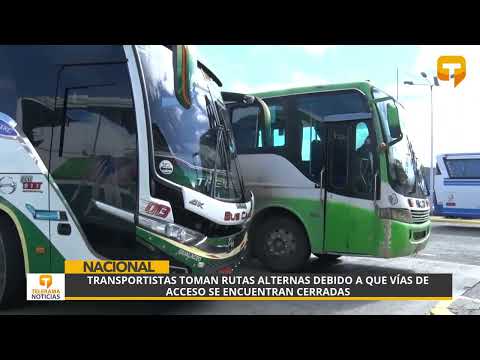 Transportistas toman rutas alternas debido a que vías de acceso se encuentran cerradas