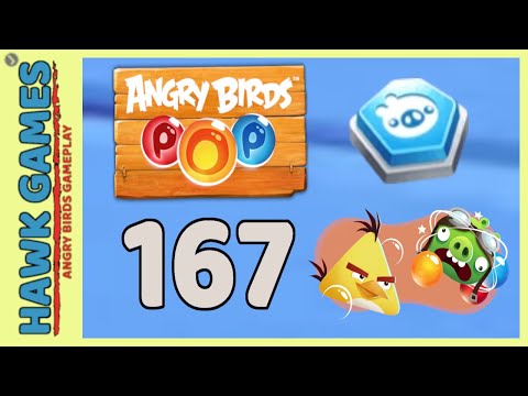 Angry Birds Stella POP Bubble Shooter Level 167 - Walkthrough, No Boosters