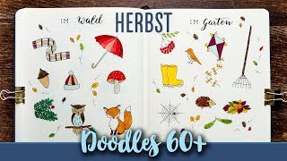 Bullet Journal Doodles: Herbstmotive selbst zeichnen (deutsch)