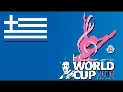 Greece Group AA 6 Clubs 2 Hoops Rhythmic Gymnastics World Cup 2016 Pesaro