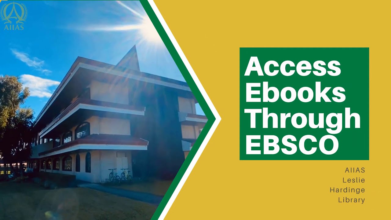 Access Ebooks Through EBSCO