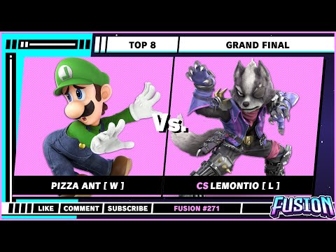 Fusion # 271 - Grand Finals - Pizza Ant [ W ] (Luigi) VS LemonTio [ L ] (Wolf) - Super Smash Bros