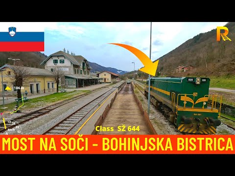Motorail Train Winter Cab Ride Most na Soči - Bohinjska Bistrica (Slo Railways) train drivers view4K