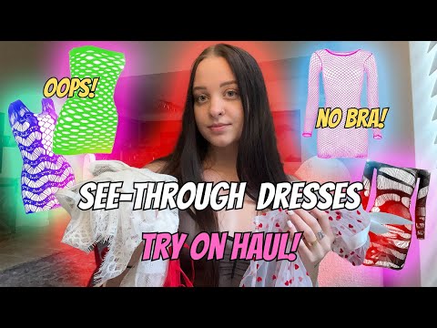 4K SEE-THROUGH Dresses TRY ON with Mirror View! | Bailey Blair TryOn