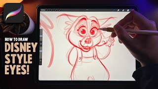 How to draw Disney style Cartoon Eyes