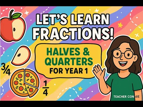 Let’s Learn Fractions! | Halves and Quarters for Year 1