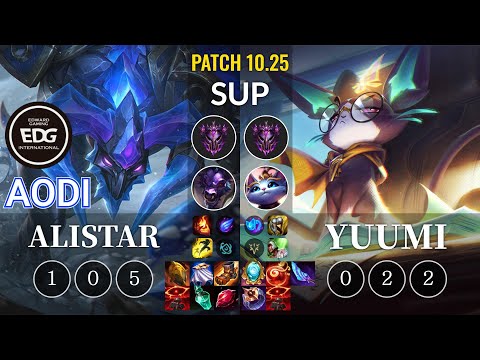 EDG Aodi Alistar vs Yuumi Sup - KR Patch 10.25