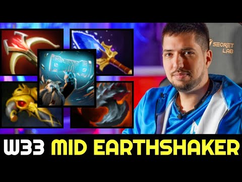 W33 MID Earthshaker — Hard Game vs Master Tier Chaos Knight 7.27 Dota 2