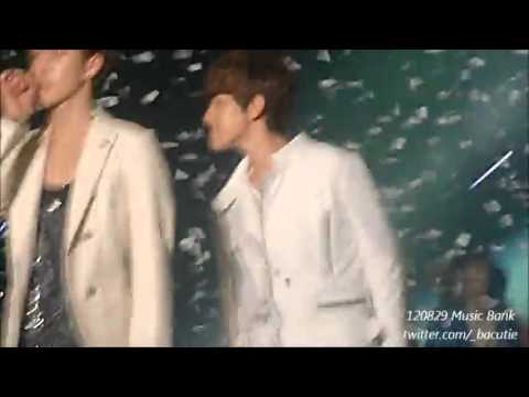[FANCAM] 120829 KBS Music Bank Special - Ending (EXO-K) 2 [EXCLUSIVE]