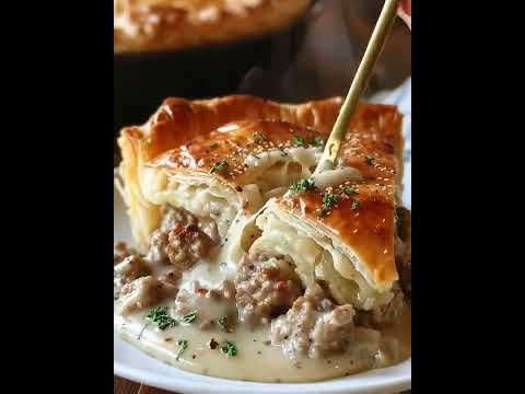 Ultimate Sausage Biscuit Pie with Rich Gravy | Easy Comfort Food Recipe