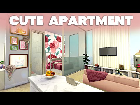The Sims 4 Speed ​​Build 🌸 Monolocale carino e accogliente | Piccolo appartamento moderno rosa e ...