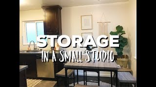 Storage in a SMALL STUDIO