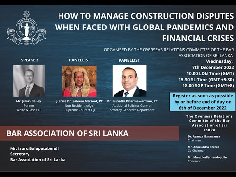 BASL ORC WEBINAR - HOW TO MANAGE CONSTRUCTION DISPUTES WHEN FACED WITH GLOBAL PANDEMICS AND A .....