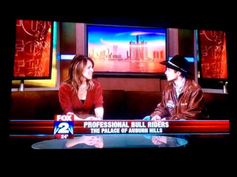 Pro Bull Rider Dustin Hall, awkward Fox 2  Detroit
