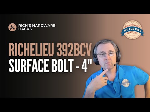 Richelieu 392BCV Surface Bolt 4 Brushed Chrome