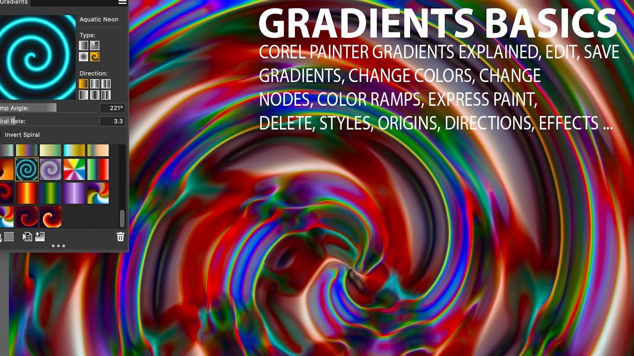 Corel Painter Tutorial : Gradients Basics Explained