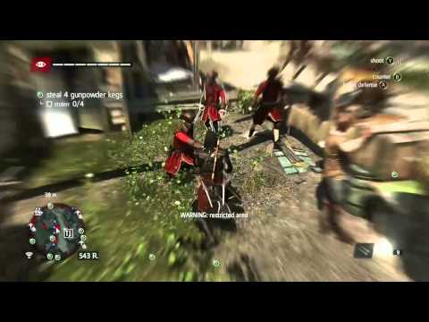 Assassin's Creed IV Black Flag - kill 4 guards in one kill streak